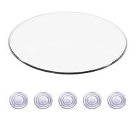 BVDHASDBT Plateau rond en verre trempé transparent, 380-450-900 mm, pour tables de salle à manger, tables basses, tables de jardin, plateau rond en verre trempé transparent, dessus de table en verre