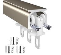 BVDHASDBT Rail de rideau de plafond, rails de rideaux simples pour plafond ou montage mural, rails de rideaux lourds pour salon, chambre à coucher, séparateur de pièce, installation facile (doré, 60
