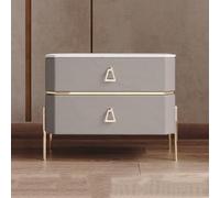 BVDHASDBT Simply Modern Table de chevet en bois ouverte avec plateau en verre pour chambre à coucher, chambre d'enfant, placard, salon (gris)