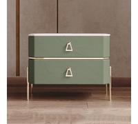 BVDHASDBT Simply Modern Table de chevet ouverte en bois avec plateau en verre pour chambre à coucher, chambre d'enfant, placard, salon (vert fruit)