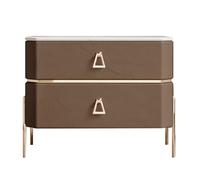 BVDHASDBT Table De Chevet Moderne avec Rangement, Design Incurvé Et Poignée en Métal, Idéale for La Chambre d'enfant, Le Placard Ou Le Salon.(Chestnut)