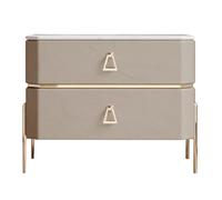 BVDHASDBT Table de chevet moderne avec rangement Profil incurvé et poignée en métal pour chambre à coucher, chambre d'enfant, placard, salon (abricot)
