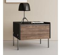 BVDHASDBT Table de nuit pour chambre à coucher, table de chevet, petite commode, plaque de roche de forme simple, petite table d'appoint pour chambre à coucher, dortoir et salon (noir, 60 x 40 x 50 cm