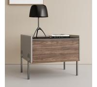 BVDHASDBT Table de nuit pour chambre à coucher, table de chevet, petite commode, plaque de roche de forme simple, petite table d'appoint pour chambre à coucher, dortoir et salon (gris, 50 x 40 x 50 cm