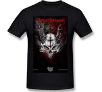 BVEW76XVGF Mens Cool DevilDriver Logo T-Shirt Black Manches Courtes(Small)
