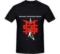 BVEW76XVGF Michael Schenker Group Msg Jazz Men O Neck Cotton T Shirt Black Manches Courtes(XX-Large)