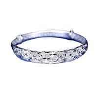 BVFRA S999 Bracelets d'amitié en Argent Mousseux étoiles sculptées Bracelet Manchette réglable Bijoux Classiques Cadeau pour Les Femmes Maman Petite Amie