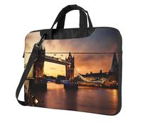 bvgweet Sac à bandoulière pour ordinateur portable avec inscription « I Love London » pour ordinateur portable 13/14/15,6", Noir , 14 inch