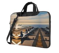 bvgweet Sac à bandoulière pour ordinateur portable Motif avions de chasse 13/14/15,6 pouces, Noir , 13 inch