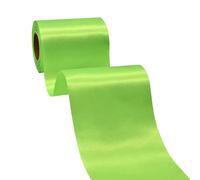 BVIEAKD Grand ruban de satin vert fluo de 10 cm x 22 m pour kit de cérémonie de découpe, inauguration, mariage, anniversaire, décoration de fête, nœuds, écharpe de chaise