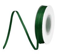 BVIEAKD Ruban en satin vert forêt de 3 mm de large et 45 m de long - Pour emballage cadeau - Idéal pour la décoration de mariage, le bouquet de fleurs, les ballons, l'artisanat, la couture, les nœuds