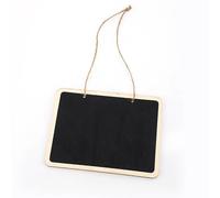 Bview Art-Mini Tableau Noir En Bois Réutilisable,Tableau Noir Effaçable Avec Cordon De Confrontation,Présentoir Décoratif,Babillard Carré,1 Pièce - Type Black