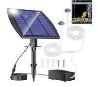 Bvizyelck Aérateur Solaire De Bassin, Pompe À Oxygène Solaire, Pompe À Oxygène pour Aquarium, Aérateur D'aquarium, Aérateurs De Pêche avec Tuyau Pierre À Air pour Bassin Extérieur, Jardin, Aquarium
