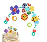 Bvizyelck Arche De Poussette, Arche De Jeu pour Bébé, Arches Eveil Bebe, Réglable Arches D'activités pour Bébés avec Hochet, Réglable Arch D'éveil pour Bébés pour Siège Auto, Poussettes