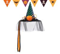 Bvizyelck Chapeau De Sorcière Pour Halloween - Chapeau de Sorcière à Large Bord pour Fête | Accessoire Classique de Déguisement pour Utilisation Extérieur Intérieur Maison Jardin Fête Accessoires et