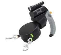 Bvizyelck Double Laisse Rétractable pour Deux Chiens,Attache Tournante 360 Degrés pour Laisse De Chien | Accessoires Quotidiens pour Animaux pour Appartement Voyage Urbain - Marche Promenade Jogging