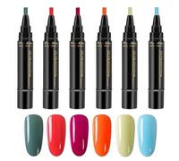 Bvizyelck Ensembles de vernis à ongles pour femmes,ensemble de vernis à ongles en gel | Kit de vernis à ongles à séchage rapide 6 couleurs,Aucun stylo de vernis à ongles de manucure professionnelle UV