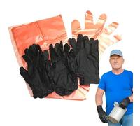 Bvizyelck Gants de pansement sur le terrain, gants d'éviscération des cerfs,24 paires de gants de nettoyage pour l'éviscération des cerfs | Gants à bras longs, gants courts en Nitrile, Kit de gants de