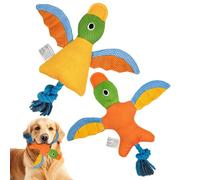 Bvizyelck Jouets Couineurs pour Petits Chiens - 2 Pièces Jouets d'Activité Oiseau à Mâcher - Indestructibles pour Mastication Interactive Antistress avec Coton et Nœud | pour Chiens de Taille