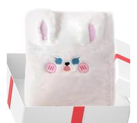 Bvizyelck Kaarsen Krans Ringen - Classeur à A6 Lapin en Peluche avec 10 Pages Intérieures,Classeur De Stockage Pour Cartes Photo - Pour Billets Filles Couples Collectionneurs Voyage Mariage École