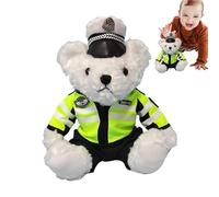 Bvizyelck La habille l'ours en Peluche,Politiques Ours en Peluche Animaux en | Ours en Doux avec Robe de Amovible, Ours en pour Filles garçons