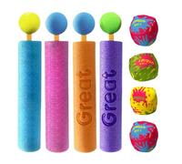 Bvizyelck Lanceur d'eau,Squirteur Plage Mousse Bébé | 4 Pièces avec Balle pour Activités Extérieures Jeu Interactif Anniversaire Piscine Parc Camp