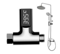 Bvizyelck Mesureur Numérique De Température Pour Douche,Moniteur De Température D'eau Pour Baignoire Avec Affichage LED | Accessoire Rotatif 360° Pour Baignoire De Mesure Domestique
