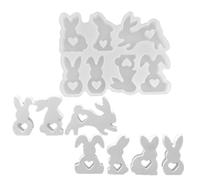 Bvizyelck Moules à Résine | Figurines en Silicone Antiadhésives Mignonnes de Pâques - Moule en Résine Lapin pour Bougies Artisanales - Pour Plâtre Salon Chambre Étagère