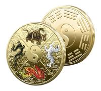Bvizyelck Pièce Feng Shui, pièce de | Pièce Porte-Bonheur en métal Tai Chi,Pièce Ancienne I Ching, Outil de grattage de Billets de loterie, pièce commémorative pour gratter Les Billets de