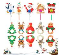 Bvizyelck Porte-Bonbons de Noël, Porte-Bonbons en Suçon Neige de Noël, Décorations Mignons pour Dessert Chocolat Hiver Table Accueil Maison Bureau Classe Fête Rassemblement, Fête Scolaire Familiale