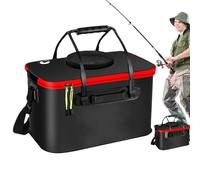 Bvizyelck Seau de pêche - Seau à méné - Seau de pêche en EVA pour appâts vivants anti-fuite pour le jardinage et le camping
