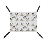 BVKWNTSA Convient pour toutes les saisons ! Hamac en toile imprimé étoiles orientales pour animal domestique, lit suspendu pour chat et chien, respirant et confortable, essentiel