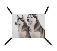BVKWNTSA Convient pour toutes les saisons ! Hamac en toile imprimé husky pour animaux domestiques, lit suspendu pour chat et chien, respirant et confortable essentiel