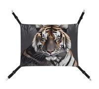 BVKWNTSA Convient pour toutes les saisons ! Hamac en toile imprimé tigre au repos pour animal domestique, lit suspendu pour chat et chien, respirant et confortable