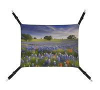 BVKWNTSA Convient pour toutes les saisons ! Hamac imprimé Texas Bluebonnets en toile pour animal domestique, lit suspendu pour chat et chien, respirant et confortable