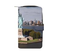 BVKWNTSA Fashion Grande Capacité Statue de la Liberté en Cuir Imprimé NYC Portefeuille Multifonctionnel pour Homme Femme Multi-Card Slot Business Casual Wallet, Statue de la Liberté à Nyc