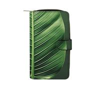 BVKWNTSA Mode Grande Capacité Été Tropicale Feuille Imprimée Portefeuille en Cuir Multifonctionnel pour Homme Femme Multi-Card Slot Business Casual Wallet, Feuille tropicale d'été, 19.7x11x3.5cm