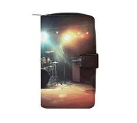 BVKWNTSA Mode Grande Capacité Rock Band Stage1 Portefeuille en Cuir Imprimé Multifonctionnel pour Homme Femme Multi-Card Slot Business Casual Wallet, Rock Band Stage1, 19.7x11x3.5cm