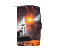 BVKWNTSA Mode Grande Capacité Rock Concert Stage Imprimé Portefeuille en Cuir Multifonctionnel pour Homme Femme Multi-Card Slot Business Casual Wallet, Scène de concert rock, 19.7x11x3.5cm