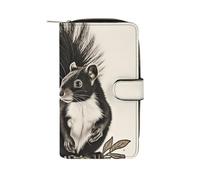 BVKWNTSA Mode Grande Capacité Skunk Imprimé Portefeuille Multifonctionnel en Cuir pour Hommes et Femmes Multi-Card Slot Business Casual Wallet, Skunk., 19.7x11x3.5cm