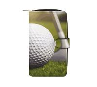 BVKWNTSA Mode Grande Capacité Sport Balle de Golf Imprimé Portefeuille en Cuir Multifonctionnel pour Homme Femme Multi-Card Slot Business Casual Wallet, Balle de golf sport, 19.7x11x3.5cm