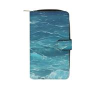 BVKWNTSA Mode Grande Capacité The Deep Ocean Imprimé Portefeuille en Cuir Multifonctionnel pour Homme Femme Multi-Card Slot Business Casual Wallet, The Deep Ocean, 19.7x11x3.5cm
