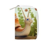 BVKWNTSA Porte-cartes tendance en cuir imprimé escargot, grande capacité, petit et pratique, facile à mettre dans les poches, sacs à main, sacs à dos, etc. Répond à vos besoins de rangement pratiques