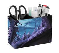 BVKWNTSA Porte-stylo élégant et simple en cuir imprimé dragon violet et lune, gardez votre bureau organisé, Purple Dragon Purple Moon, Taille unique, Organiseur de sac