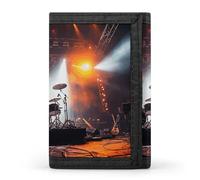 BVKWNTSA Portefeuille à trois volets imprimé sur scène de concert rock élégant et durable, emplacements pour cartes, grande capacité et portable, Scène de concert rock, Taille unique