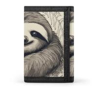 BVKWNTSA Portefeuille élégant et durable à trois volets avec imprimé animal Paresseux My Spirit, emplacements pour cartes, grande capacité et portable, Paresseux Mon Spirit., Taille unique