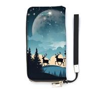 BVKWNTSA Portefeuille tendance en cuir avec impression verticale et multi-compartiments pour Noël et l'hiver pour répondre à vos différents besoins de voyage