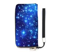 BVKWNTSA Portefeuille tendance en cuir imprimé Galaxy Stars_76285895 de grande capacité avec plusieurs compartiments intérieurs pour répondre à vos différents besoins de voyage