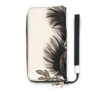 BVKWNTSA Portefeuille tendance en cuir imprimé mouffette grande capacité vertical, design interne multi-compartiments - répond à vos différents besoins de voyage