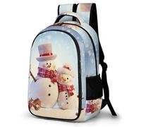 BVKWNTSA Sac à dos de voyage - Joli bonhomme de neige imprimé Noël - Sac à dos grande capacité - Convient pour les voyages et le travail